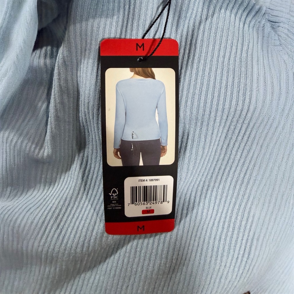 NWT Banana Republic Women's Ribbed Long Sleeve Top Size M - Picture 6 of 6